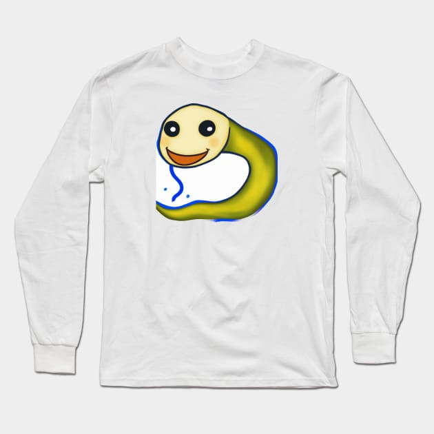 Cute Eel Drawing Long Sleeve T-Shirt by Play Zoo